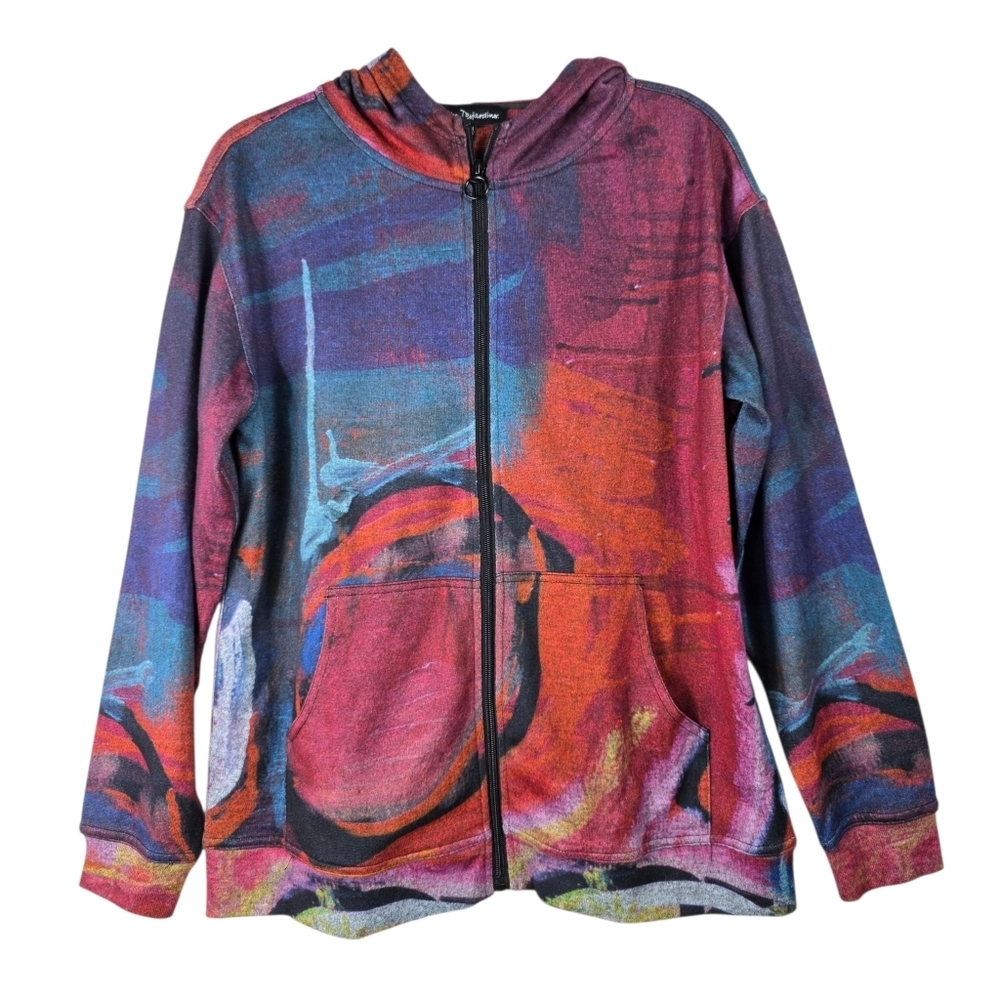 Claire Desjardins abstract print zip up hoodie